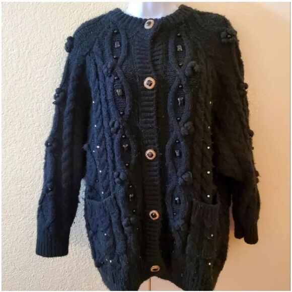 Zara Sweaters - Zara Chunky Knit Cardigan Sweater Top Women's Goth Whimsygoth Bohemian Fall